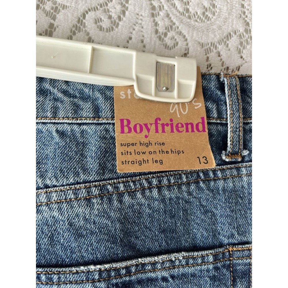 Vanilla Star Dark Blue Ripped Boyfriend Jeans - Picture 6 of 9